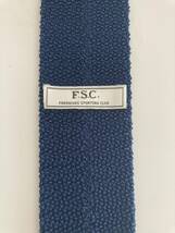 FSC FREEMANS SPORTING CLUB ネクタイ メンズ フリーマンズスポーティングクラブ ドイツ製 ニットタイ NAVY BLUE ラルフローレン IVY_画像2