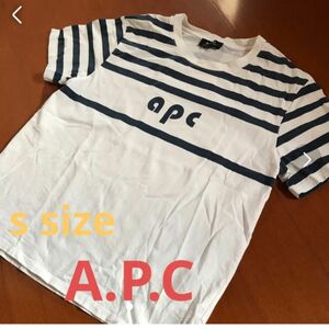 A.P.Cアーペーセー 半袖Tシャツ　ロゴ　ボーダー