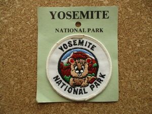 70s ヨセミテ国立公園YOSEMITE NATIONAL PARK刺繍ワッペン/キャラクター熊Vintage観光patchesビンテージ旅行スーベニア土産USAパッチ D3