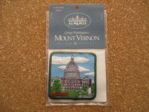 ワシントンDC連邦議会WASHINGTON D.C.刺繍ワッペン/patches観光MOUNT VERNON旅行AスーベニアGeorge Washington's土産USAパッチvoyager D3