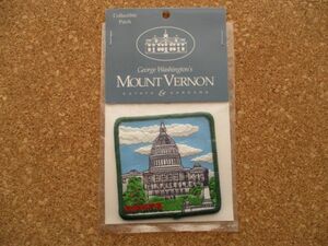 ワシントンDC連邦議会WASHINGTON D.C.刺繍ワッペン/patches観光MOUNT VERNON旅行スーベニアGeorge Washington's土産USAパッチvoyager D3