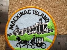 70s マキノー島MACKINAC ISLANDミシガン州ワッペン/PATCH馬車VintageビンテージVoyager旅行アメカジ観光USAパッチ D4_画像8