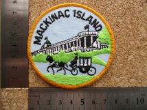 70s マキノー島MACKINAC ISLANDミシガン州ワッペン/PATCH馬車VintageビンテージVoyager旅行アメカジ観光USAパッチ D4_画像7