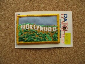 80s ハリウッド HOLLYWOOD PATCHESワッペン/観光made in usa映画カリフォルニア州MOVIE旅行ロサンゼルスvintageビンテージ D5