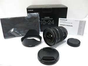 【 極上品 】FUJIFILM FUJINON XF10-24mm F4 R OIS WR 純正フード・純正ポーチ・説明書・元箱付 フジフイルム [管KY769]