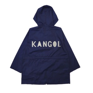 KANGOL ナイロンフーデッドジャケット F ネイビー バックプリント