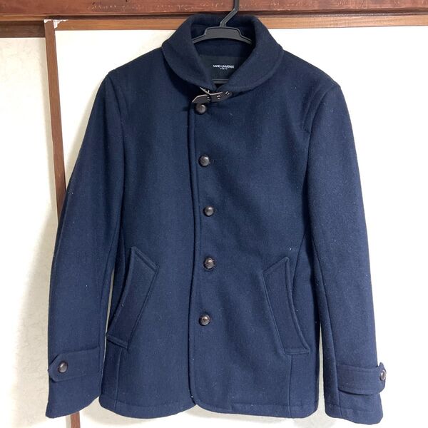ナノユニバース メルトンコート ネイビー sサイズ