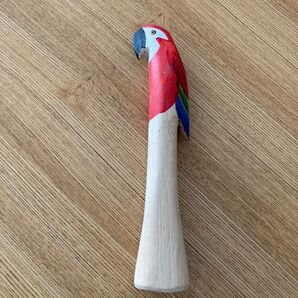 オウム 木彫り
