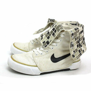 WW#[24.5cm] Nike /NIKEe Asaba k high WMNS AIR SABAKU HIGH canvas sneakers # white LADIES/255[ used ]#