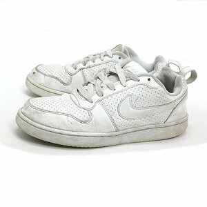 WW■【24cm】ナイキ/NIKE コート バーロウCOURT BOROUGH LOW フェイクレザースニーカー■白LADIES/244【中古】■