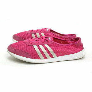 X*[24.5cm] Adidas /adidas NEO QTLITEW mesh sneakers / pink LADIES/249[ used ]#