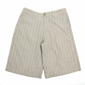 X★ トミーヒルフィガー/TOMMY HILFIGER ストライプショーツ ハーフパンツ【32】茶MENS/189【中古】■