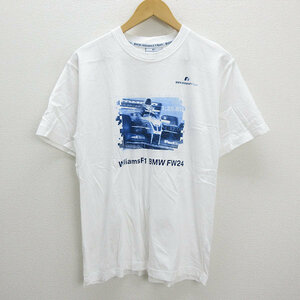 ◆ ビー・エム・ダブリュー/BMW williams F1TeamプリントTシャツ ◆ 白 【メンズS】MENS/80【中古】■