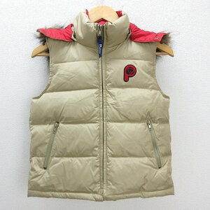 X★ ペンフィールド/PenField フェイクファー・フード付き 中綿ベストJKT/ベージュLADIES/88【中古】■