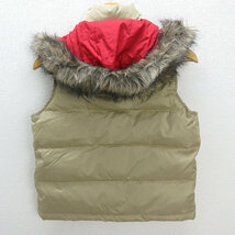 X★ ペンフィールド/PenField フェイクファー・フード付き 中綿ベストJKT/ベージュLADIES/88【中古】■_画像2