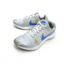 Z■【22.5cm】ナイキ/NIKE ダウンシフター7 メッシュ ランニングシューズ■灰LADIES/KIDS4【中古】■_画像1