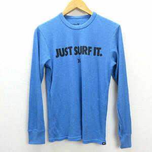 ◇ ハーレー/HURLEY サーマルカットソー ロングスリーブTシャツ【M】青/MENS/89【中古】■