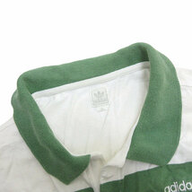 ◆ トルコ製 アディダス/ADIDAS ボーダー柄 ポロシャツ ◆ 緑/白 【メンズM】 MENS/95【中古】■_画像3