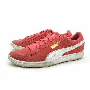 y#[23.5cm] Puma /PUMA VIKKY 356714-13 Vicky suede leather sneakers # pink LADIES/56[ used ]#