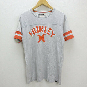 ◆ ハーレー/HURLEY ビッグロゴプリントTシャツ ◆ 灰 【メンズL】MENS/69【中古】■