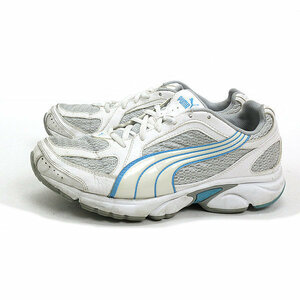 X*[24.5cm] Puma /PUMA 184976sei long II широкий wi мужской бег спортивные туфли /sie.LADIES[ б/у ]#