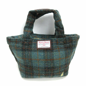 a■ハリスツイード/HARRIS TWEED チェック柄 ハンドバッグBAG■LADIES/77【中古】