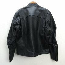 y■06年製■Buell ビューエル Leather Motorcycle Jacket Sライダースジャケット■HD-446/黒【 M 】MENS/135【中古】_画像2