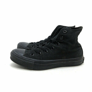 s■【23.5cm】コンバース/CONVERSE ALL STAR ハイカット キャンバススニーカー■黒/LADIES/13【中古】