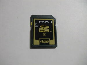 4GB　PNY　SDHCカード　フォーマット済み　SDカード　メモリーカード