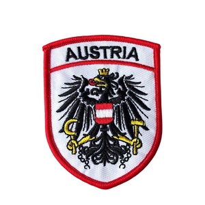 刺繍ワッペン　アイロンワッペン　オーストリアの国章　鷲　バイク　二輪車　バイクウェア　徽章　カスタム　補修