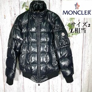 【美品】MONCLER モンクレール　ダウンジャケット　黒　ロゴ