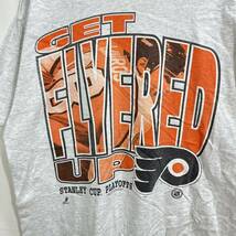 ■ 90s 90年代 ビンテージ USA製 NHL フライヤーズ STANLEY CUP イラスト 半袖 Tシャツ XLARGE アメカジ ホッケー スタンリー Flyers ■_画像4