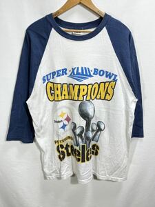 ■ NFL スティーラーズ SUPER BOWL XLIII 両面プリント フットボール Tシャツ 古着 アメカジ アメフト スーパーボウル Steelers ■