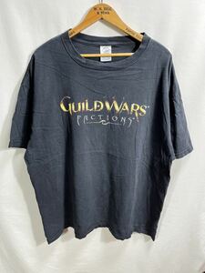 ■ DELTA Guild Wars ギルドウォーズ ビデオゲーム ロゴイラスト 半袖 Tシャツ 古着 サイズXL 黒 アメカジ モンスター オンライン RPG ■