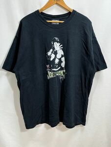 ■ STEVE & BARRY'S WWE プロレスラー ジョン・シナ イラストプリント 半袖 Tシャツ 古着 サイズXL ブラック アメカジ JOHN CENA ■