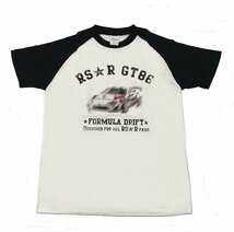 【RS★R/アールエスアール】 RS-R Tシャツ GT86ラグラン 白/ネイビーS [GD056S]_画像2