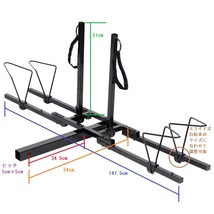 新品 サイクル キャリア ヒッチ メンバー 2インチ 2台 積載可能 ランクル ラングラー ジムニー 自転車 クロスバイク ロードバイク_画像7