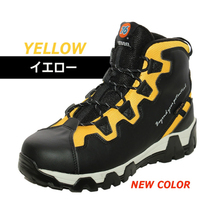 76Lubricants（ナナロク）防寒シューズ，冬用作業靴，鉄先芯安全靴，イエロー/ブラック 26.5cm_画像1
