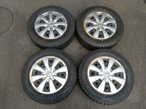 『psi』 TOYOTA純正 15インチ 6J 4穴 PCD100 スチールホイール & DUNLOP WINTERMAXX WM01 195/65R15 スタッドレスタイヤ4本セット