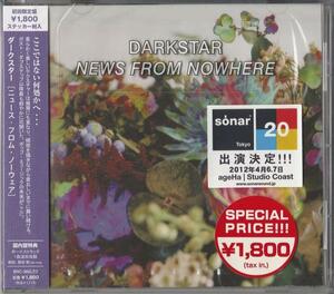 送料無料☆新品☆DARKSTAR / NEWS FROM NOWHERE 日本盤CD☆2013年 WARP Jon Hopkins Four Tet Burial Bonobo Actress Zomby James Blake xx