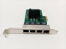 [即決]Gigabit LANカード 1Gb x 4ポート (PCIe x1, ロープロファイル付) (送料込) #2_画像1
