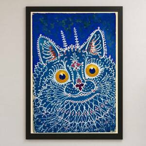 ルイス・ウェイン『「ゴシック」スタイルの猫』絵画 アート 光沢 ポスター A3 バー カフェ クラシック レトロ インテリア ねこ おしゃれ 