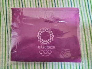 ☆☆東京五輪2020エコバッグ（ポケッタブルバッグ/藤色）未開封・新品、です☆☆