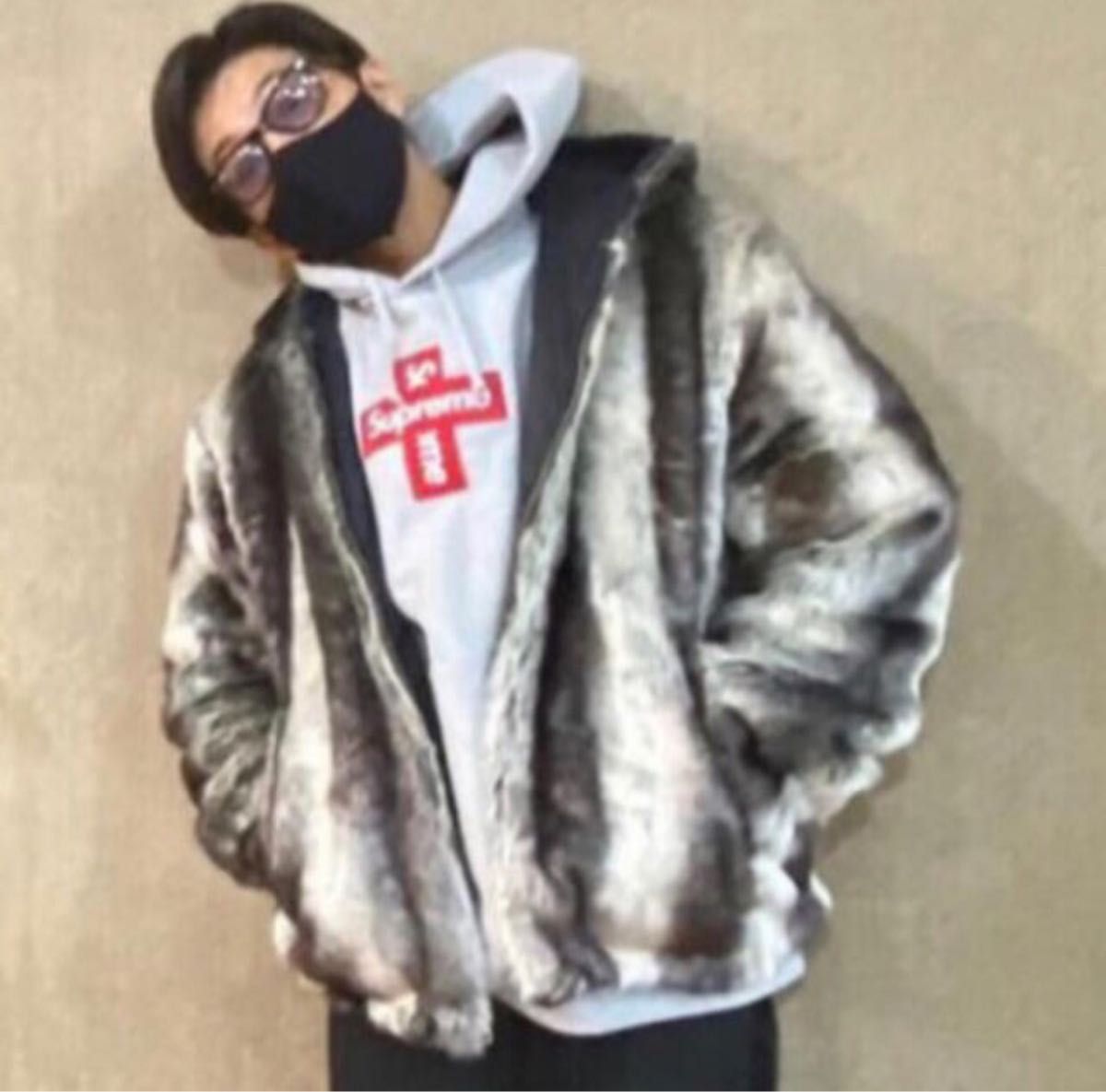 XLサイズSupreme Faux Fur Reversible MA 岩田着用 ホワイト