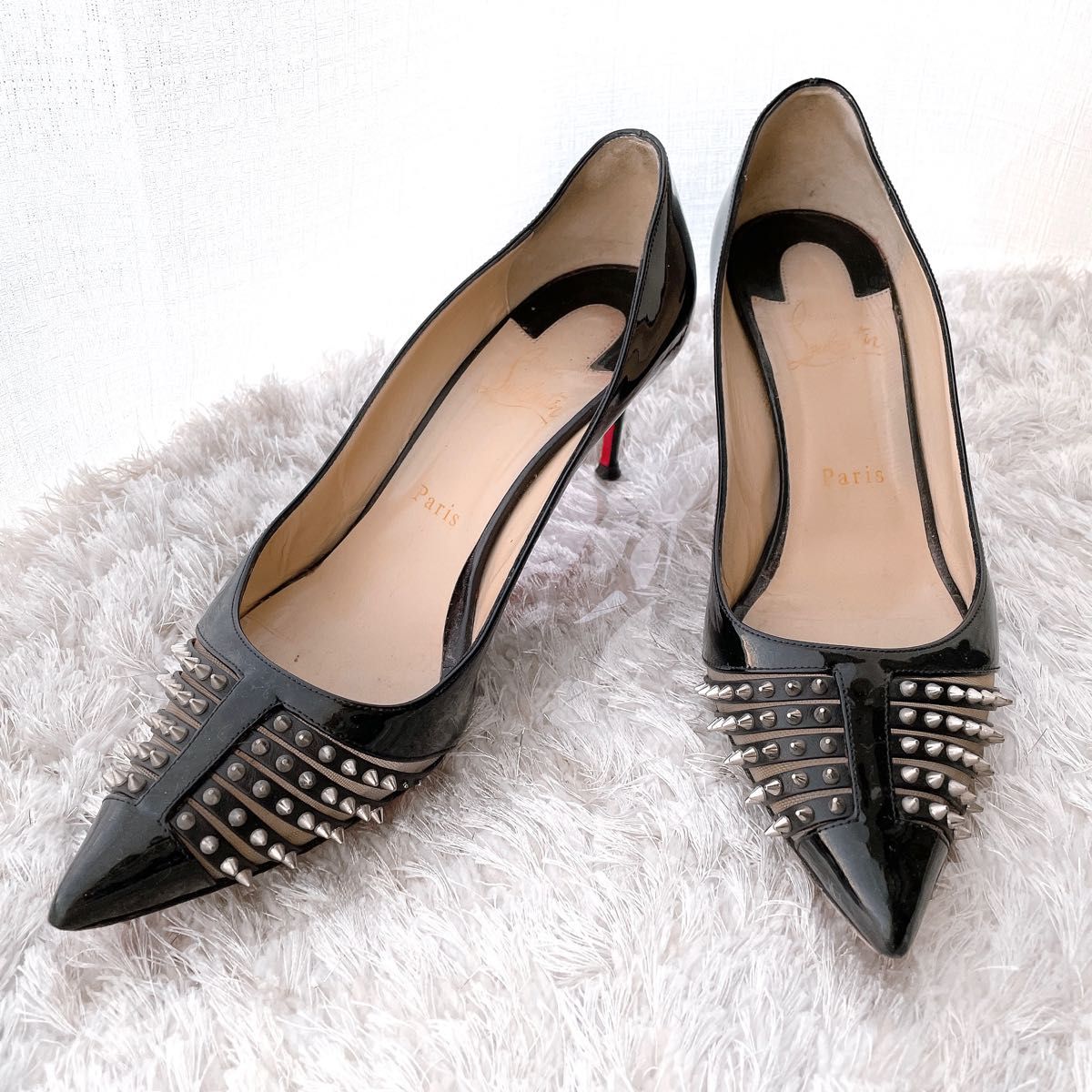 Christian Louboutin レディース ハイヒール エナメル クリスチャン