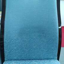 鋤【引取可/愛知】5脚セット ダイニングチェア 布製 布張り 木製 青 おしゃれ 洋風 ブルー 椅子　(221219)_画像5