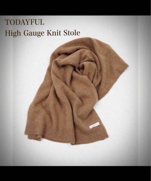 完売品　カシミヤ混　トゥデイフルTODAYFUL High Gauge Knit Stole 大判ストール