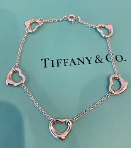 新品 正規品 ティファニー tiffany&co ブレスレット オープンハート シルバー ケース 巾着紙袋リボン プレゼント ブレスバングル