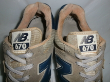 ★`80s米国製 new balance M670 オリジナル `85‐`86アメリカ製ニューバランス M670 グレー/ネイビー made in U.S.A. ヴィンテージ_画像7