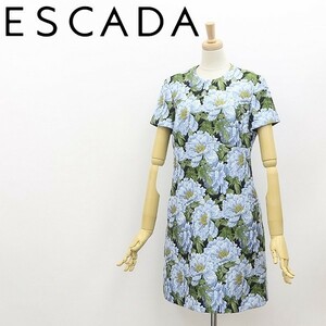  как новый *ESCADA Escada цветок Jaguar do платье One-piece 34 внутренний стандартный товар 